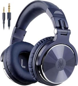 OneOdio Wired Over Ear Headphones Studio Monitor & Mixing DJ Stereo Headsets with 50mm Neodymium Drivers and 1/4 to 3.5mm Jack for AMP Computer Recording Podcast Keyboard Guitar Laptop - Dark Blue