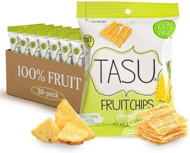 TASU Pineapple Dried Fruit Chips, Individual Bags, No Sugar Added, 30 Pack