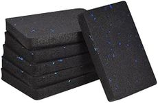 sourcing map Treadmill Mat-4.7"x3.2" Exercise Equipment Mat for Floor Protection Sound Reduction, Black Blue 6Pcs