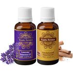 Exotic Aromas Lavender Essential Oil & Sandalwood Essential Oil, Pack of 2