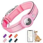 Hanbramo AirTag Dog Collar, [Pink -