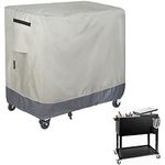 STEECA Waterproof Cooler Cart Cover Fits 80 Quart Patio Party Ice Chest Rolling Cooler, 36L x 20W x 34H inch