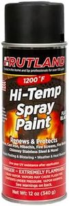 Rutland Products 80 Hi-Temp Spray Paint, Fl Oz (Pack of 1), Black, 12