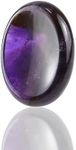 Nvzi Worry Stones Amethyst Crystals for Kids, Chakra Crystals and Healing Stones, Oval Palm Stone, Thumb Stone, Crystals for Beginners, Spiritual Gifts for Women, Meditation Accessories (1PCS)