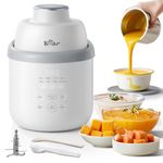 Bear NutriEase AllStage Stainless Steel Baby Food Blender, OneStep Food Processor Steamer Blender Puree Maker, Auto Cooking&Grinding for Healthy Homemade Food, Preset&Self Clean Function, BPA-Free