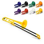 pBone PBONE1Y Plastic Trombone with Mouthpiece and Carry Bag - Bb Student Beginner - Yellow, 14.0 in*38.0 in*11.0 in