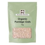 Organic Porridge Oats (Rolled Oat Flakes) 1kg by Manor Springs Organic