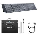 Ecosonique 400W Portable Solar Panel for Most Power Stations, Foldable & Lightweight Solar Suitcase with Kickstands, 40V MC4 & Multi-Output for Solar Generators, RVs, Camping, and Outdoor Use