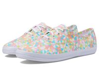 Keds Women's Champion Canvas Kaleidscpe Print Sneaker, White/Multi, 7 M US