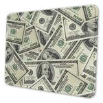 Mouse Pad 100 Dollar Money Office Accessories Rectangle Waterproof Mousepad with Stitched Edge Premium-Textured Non-Slip Rubber Base 10×12 inch Mouse Mat