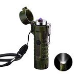 Electric Arc Lighter LED Portable Outdoor Flashlight - Plasma Windproof Lighter - USB Rechargeable – Camping Lighter, Climbing Candle Kitchen- Men's Gifts