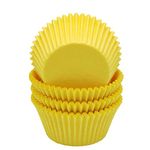 Mombake Premium Yellow Greaseproof Cupcake Cases Muffin Paper Baking Cups Standard Size, 100-Count