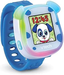 VTech - My First KidiWatch Bleue, Montre Digitale avec Animal Virtuel, Écran Tactile Couleur, Bracelet Souple, 20 Cadrans, Jeux Interactifs, Cadeau Enfant de 3 Ans à 8 Ans - Contenu en Français