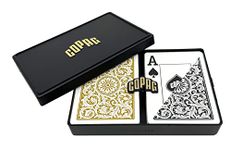 Copag Poker Size Jumbo Index 1546 Playing Cards (Black Gold Setup)