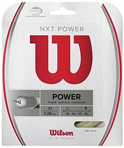 Wilson NXT Power 17 Gauge Natural Color Multifilament Tennis String 2-Pack (2 Sets Per Order)