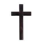 Christian Handmade Wooden Wall Cross Antique Design Hanging Wall Crucifix Hanging Cross for Wall Decor, Black Holy Jesus Cross Home Weddings Party Meditation Gift Decoration(#1)