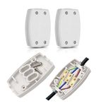 2Pcs 3 Terminal Electrical Cable Junction Box 13Amp 250v Flex Connector 3 Core Cable Joiner Cable Connectors For Indoor Lighting,Electrical Power,Wiring（ White）