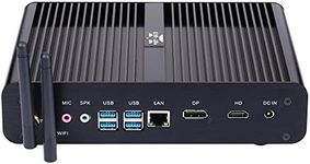 Partaker Fanless Mini PC, Desktop Computer, Core I7 1165G7 11th Gen 4 Cores CPU, 16G RAM 512G SSD, Windows 11 Pro or Linux Ubuntu, 4K Display, HDMI, DP, Aluminum Alloy Case