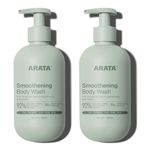 Arata 1% Salicylic Smoothening Body Wash (500 ml) for Bacne & Strawberry Skin | With Salicylic Acid & Glycolic Acid | Exfoliates & Smoothens | Paraben & SLS Free | Shower Gel For All Skin Types