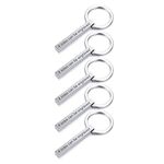 VNOX 5pcs Personalized Customized Couples BFF Brothers Sisters Family Partner Keychains 4 Sides Name 3D Vertical Cuboid Bar Key Chain Luggage/Bag Accessories,Free Engraving