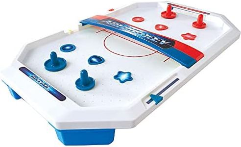 International Playthings Game Zone - Electronic Table-Top Air Hockey - Fast-Paced Sports Fun in an Easily Portable Battery-Operated Rink for Ages 5 and Up