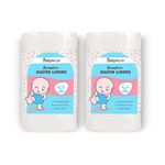 Babymoon Disposable Flushable Diaper Liners | Biodegradable Bamboo Nappy Diaper Liners -Set of 2