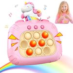 Toys for 3-12 Year Old Girls, Exssary Pop Fidget Toy It Game 4 5 6 7 8 Year Old Girl Gifts Sensory Toys for Autism Fast Push Game Light Up Kids Toys Travel Birthday Unicorn Gifts for Girls
