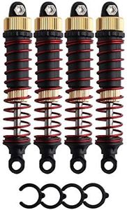 GDOOL 4 PCS Aluminum Alloy Shock Absorber Assembled Metal Oil Filled Shocks 9125 Upgrade Parts 25-ZJ03 LG-ZJ03 920-ZJ03 for 1:10 9125 9155 9156 RC Cars S920 S921 RC Trucks