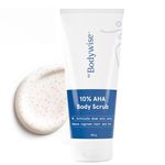 Be Bodywise 10% De Tan Lactic AHA Exfoliating Body Scrub 200g | Tan Removal & Soft-Smooth Skin | De-Tan Bathing Scrub with Centella Water & Aloe Vera, Removes Dirt & Dead Skin from Neck, Knees, Elbows & Arms | All Skin Types