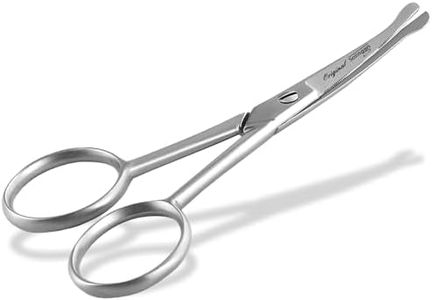 Fellschere aus Solingen Hunde Haarschere Pfotenschere mit einseitiger Mikroverzahnung Made in Germany Hundeschere mit gebogener Schnittfläche für die Fellpflege von Hunden Katzen Haustieren (10,5 cm)