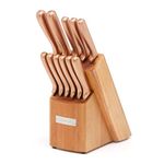 Cambridge 92688KBCC18R Rame Smooth Copper 12-Piece Cutlery Block Set