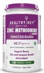 Healthyhey Nutrition Zinc Methionine Plus Copper, Supports Immune and Antioxidant Protection - 120 Veg Capsules