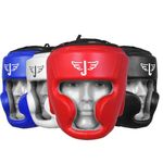 JAYEFO Sports Head Guard for Boxing MMA Kickboxing Muay Thai SELF Defence Training Gear Protection Helmet Martial Arts for Youth Men & Women (RED, L/XL)