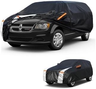 Large SUV Car Cover for Dodge Caravan 1984-2020 100% Waterproof All Weather, Heavy Duty Outdoor Full Exterior Covers Rain Sun Wind UV Protection.