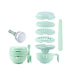 Comebachome Baby Food Grinder - 8 in 1 Baby Food Mill with Mash Bowl, Hand Masher, Citrus Juicer & Grater, Portable Food Masher Maker