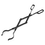 Onlyfire 26" Fireplace Tongs, Heavy Duty Log Grabber for Indoor/Outdoor Use, Black