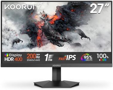 KOORUI G2721P 27 Inch Gaming Monitor,200Hz, Fast IPS, QHD 1440P, 1ms, HDR 400, Adaptive Sync, VESA Mountable, HDMI/DP, Low Blue Light, 99% SRGB