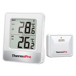 ThermoPro TP200C Indoor Outdoor Thermometer Wireless, Greenhouse Thermometer with Temperature Sensor Up to 150m, Outdoor Thermometers for Patio Garden Cellar Home Room