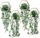 EOECL Fake Plants, 4 Pack Artificial Plants for Decor Indoor Outdoor, Hanging Plante Artificielle Interieur, Faux Plants Eucalyptus for Office Home Wall Balcony Patio Wedding Deco