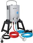 Camplux Tankless Water Heater 5L, Portable Water Heaters with Freestanding Stand and Carry Bag, Gray AY132GMax