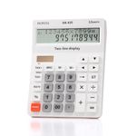 DUPOTA Calculator Handheld Large Display Big Buttons with 12 Digits 2-line LCD, Dual Solar Power and Battery, Calculator with Tax and Check Function for Office, Home, School and Business （OA-635）