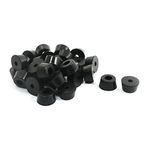 sourcingmap Home Furniture Black Universal Tapered Rubber Feet Bumper Washer Brushing 13mm X 7mm 29 Pcs