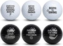 Thorza Inspirational Quote Golf Balls – Motivational Slogan Golf Ball Set, 6-Pack, Fun Gift for Golfers