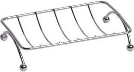 Chrome Metal Wire Soap Dish Holder Self-Draining for Bathroom-Sponge Holder for Kitchen