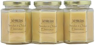 3 Pack - Smoke & Odor Eliminator Blended Soy Candle | Neutralizes Cigarette, Food and Pet Odors | Hand Poured in The USA by Just Makes Scents