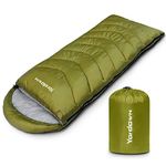 Yordawn Sleeping Bags for Adults Kids, Lightweight Sleeping Bag 3 Season Winter Summer Compact Single Sleepingbag for Camping Hiking Outdoor Travel Waterproof Envelope Sleep Bag, Olive