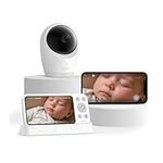 eufy Baby Monitor E21 with 4K Camera, Hybrid Wi-Fi and No Wi-Fi Connection, App and Monitor Control, Ultra-Clear Night View, Pan-Tilt, 8× Zoom, Portable Camera with Built-In Battery, ANR, Smart Alerts