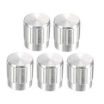 uxcell 5Pcs 16x15mm Aluminum Alloy Potentiometer Rotary Knob,for 6mm Diameter Shaft Guitar Volume Knob.