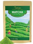 TeeLux Matcha Green Tea Powder 100g, Vegan, Premium Vibrant Matcha, 100% Pure Stone Ground Tea Leaves, Use for Drinking, Baking, Smoothie, Matcha Latte