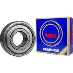 2PACK NSK 6203-ZZ Double Metal Seal Bearings 17X40X12MM Pressed Steel Cage,Deep Groove Ball Bearings